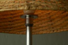  Svenskt Tenn Swedish Grace Table Lamp in Pewter with Rattan Shade Sweden 1930s - 4582266