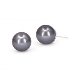  Szor Szor Fine Tahitian Pearl White Gold Stud Earrings - 4749248