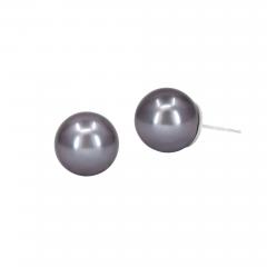  Szor Szor Fine Tahitian Pearl White Gold Stud Earrings - 4801078
