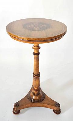  T G Seddon English Mahogany Inlaid Birdseye Maple Occasional Table by Seddons circa 1840 - 4654995