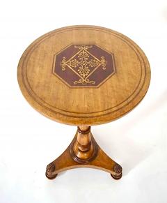  T G Seddon English Mahogany Inlaid Birdseye Maple Occasional Table by Seddons circa 1840 - 4654996