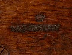 T G Seddon English Mahogany Inlaid Birdseye Maple Occasional Table by Seddons circa 1840 - 4655004