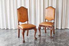  T Woonhuys t Woonhuys Amsterdam Rare Pair of Chairs in Patinated Cognac Leather 1920s - 4528517