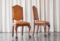  T Woonhuys t Woonhuys Amsterdam Rare Pair of Chairs in Patinated Cognac Leather 1920s - 4528553