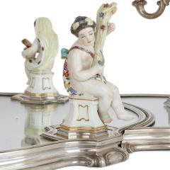  T tard Fr res French porcelain and silver centrepiece suite by T tard and Samson - 2596932