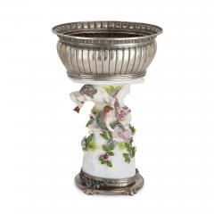  T tard Fr res French porcelain and silver centrepiece suite by T tard and Samson - 2596934