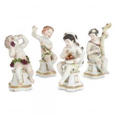  T tard Fr res French porcelain and silver centrepiece suite by T tard and Samson - 2596936