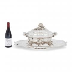  T tard Fr res French solid silver sauce tureen and tray by T tard - 2608961