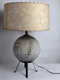  TYE of California 1952 Tye of California Aboriginal Ceramic Table Lamp - 4694355