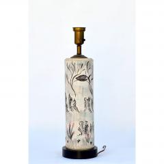  TYE of California Rare Hand Painted Cylinder Table lamp by TYE of California - 1078811