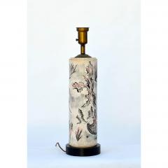  TYE of California Rare Hand Painted Cylinder Table lamp by TYE of California - 1078815