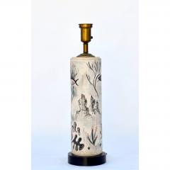  TYE of California Rare Hand Painted Cylinder Table lamp by TYE of California - 1078816