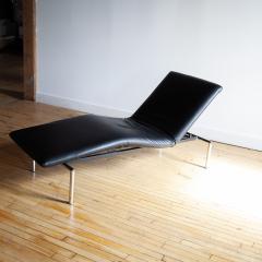  Tacchini Italian Pick Up Chaise by Tacchini in Black Leather - 4588152