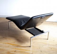  Tacchini Italian Pick Up Chaise by Tacchini in Black Leather - 4588155