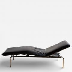  Tacchini Italian Pick Up Chaise by Tacchini in Black Leather - 4588450