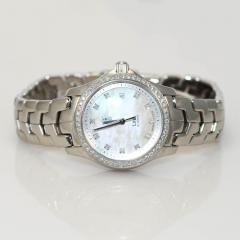  Tag Heuer Tag Heuer Link Stainless Steel Wristwatch Diamond Bezel Dial w Box - 4486583