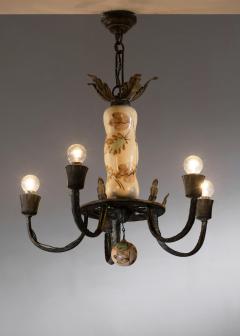  Taidetakomo Hakkarainen Hakkarainen metal and ceramic chandelier - 4573121