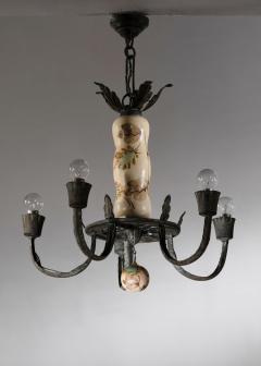  Taidetakomo Hakkarainen Hakkarainen metal and ceramic chandelier - 4573122