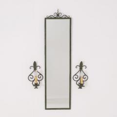  Taidetakomo Hakkarainen Set of Wrought Iron Wall Mirror Lamps Attr Taidetakomo Hakkarainen 1930s - 4583824
