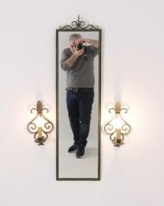  Taidetakomo Hakkarainen Set of Wrought Iron Wall Mirror Lamps Attr Taidetakomo Hakkarainen 1930s - 4583829