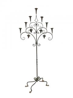  Taidetakomo Hakkarainen Taidetakomo Hakkarainen Wrought Iron Floor Candleholder 1930s - 3958906