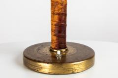  Taito Oy 1940s Finnish Brass and Leather Table Lamp - 829761