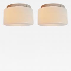  Taito Oy 1940s Paavo Tynell Model 2016a Glass Metal Wall or Ceiling Lamp for Taito Oy - 2649980