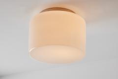  Taito Oy Large 1940s Paavo Tynell Model 2028 Glass Metal Flush Mount for Taito Oy - 2515016