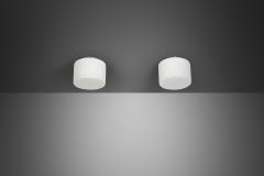 Taito Oy Pair of Opal Glass Ceiling Lights by Paavo Tynell for Taito Finland 1930s - 4398886