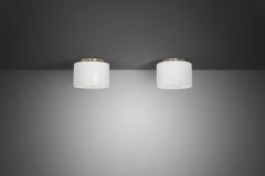  Taito Oy Pair of Opal Glass Ceiling Lights by Paavo Tynell for Taito Finland 1930s - 4400572
