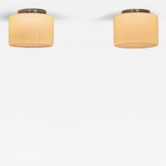  Taito Oy Pair of Opal Glass Ceiling Lights by Paavo Tynell for Taito Finland 1930s - 4401024