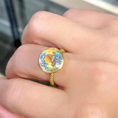  Talkative 7 41 carat Finest Diamond Cut Rainbow Moonstone Solitaire Ring Talkative 2025 - 4711171