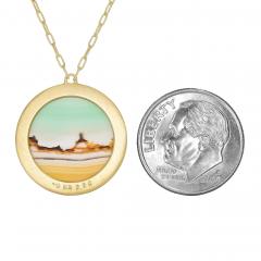  Talkative Natural Landscape Agate Gold One of a Kind Drop Necklace Talkative 2023 - 4706391