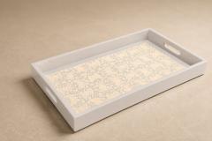  Taller Maya Large Butterflies Decorative Tray Lacquered Wood Ensamble Artesano - 4597047