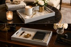  Taller Maya Large Butterflies Decorative Tray Lacquered Wood Ensamble Artesano - 4597052