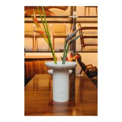  Taller Maya Large Hand Sculpted Vase Crafted from Mayan Travertine by Taller Maya 2024 - 3920409