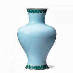  Tamura Showa Period Pale Blue Cloisonn Vase by Tamura - 2456179