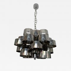  Targetti Sankey Chandelier Metal Chrome by Targetti Sankey Italy 1970s - 1139848