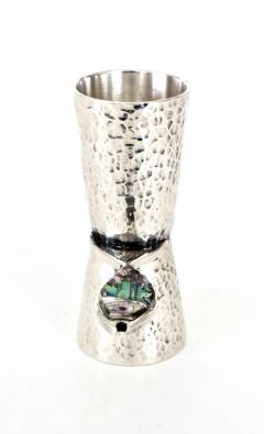  Taxco Los Castillos Taxco Mexico Sterling Silver Liquor Jigger With Abalone Handle - 792885