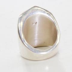  Taxco Taxco Sterling Silver Wide Band Ring Stylish Signet Mexico Modernism 1970s - 1983559