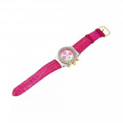  TechnoMarine Vintage Pink Technomarine Womens Chronograph Wristwatch Diamonds MOP Dial - 4054313