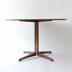  Tecno Tecno Milano Osvaldo Borsani Circular dining table in wood and brass details 1960s - 3324600