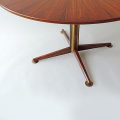  Tecno Tecno Milano Osvaldo Borsani Circular dining table in wood and brass details 1960s - 3324602