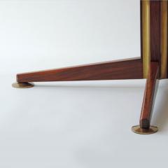  Tecno Tecno Milano Osvaldo Borsani Circular dining table in wood and brass details 1960s - 3324603