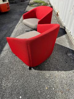 Teknion Pair of Teknion by Steelcase Swivel Cover Chairs sofa also available  - 4222793