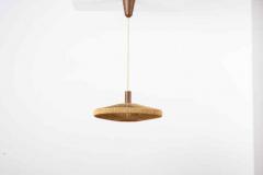  Temde Leuchten 1 of 2 Large Temde Sisal Pendant Lamp - 2904485