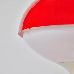  Temde Leuchten Large 1960s Max Bill Red White Table Lamp for Temde Leuchten Switzerland - 2561768