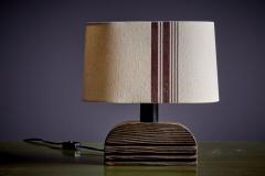  Temde Leuchten Pair of Temde Table Lamps in brushed wood with original shades 1960s - 3347272