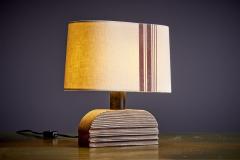  Temde Leuchten Pair of Temde Table Lamps in brushed wood with original shades 1960s - 3347273