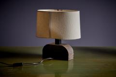  Temde Leuchten Pair of Temde Table Lamps in brushed wood with original shades 1960s - 3347279